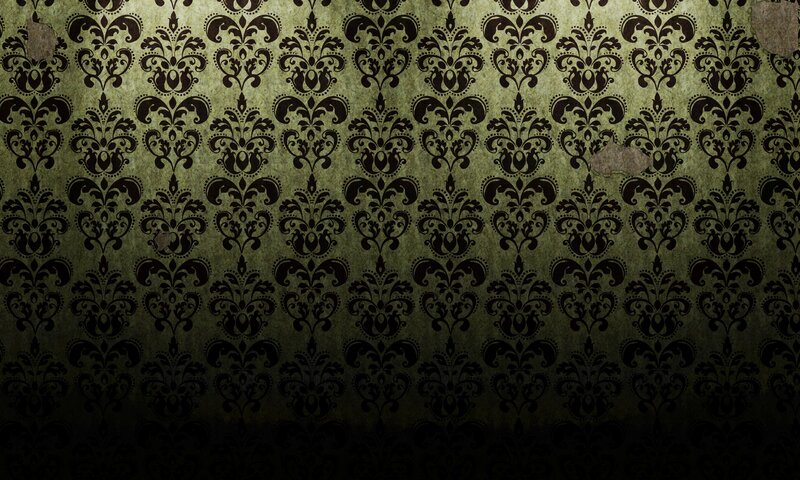 Damask Wallpaper Pattern — Black, Dramatic