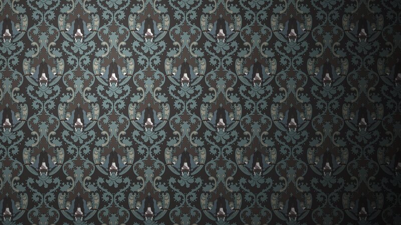 Damask Wallpaper Pattern — Dark Gray