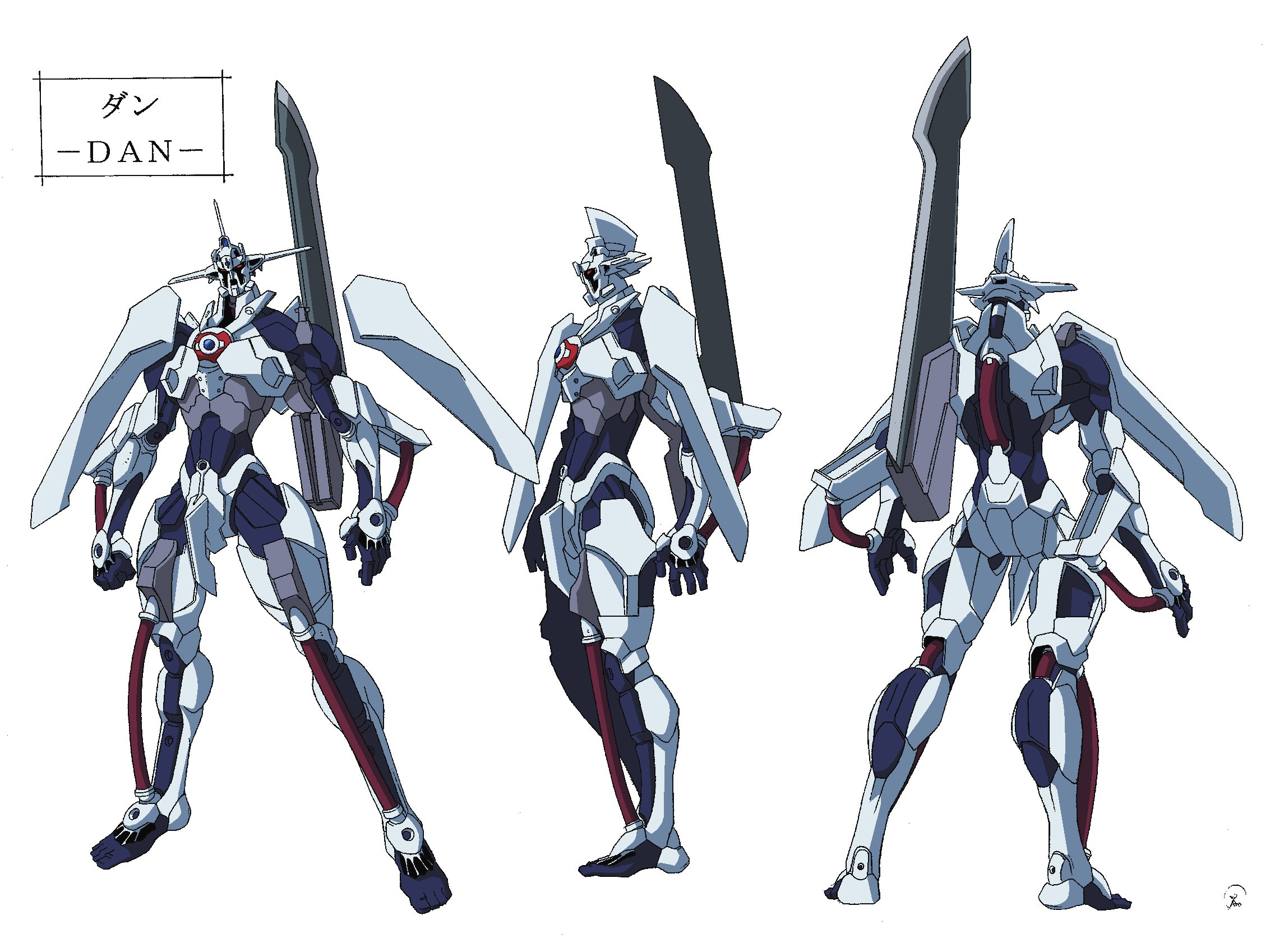 Dan mecha design sheet