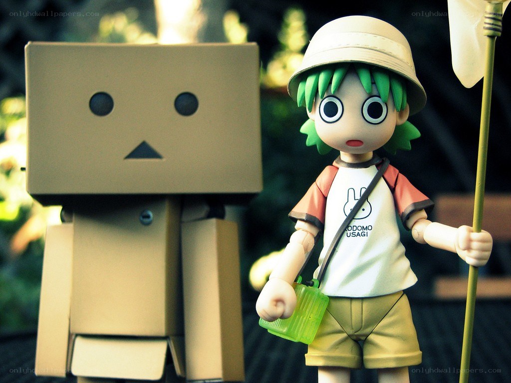 Danbo and a boy figurine