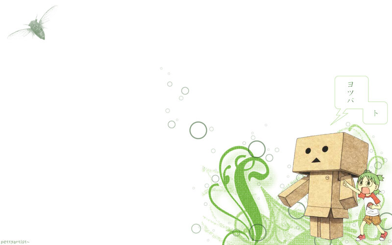 Danbo and a girl with a cicada