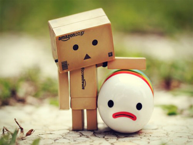 Danbo and a Sad Ball