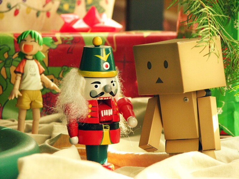 Danbo and nutcracker figurine