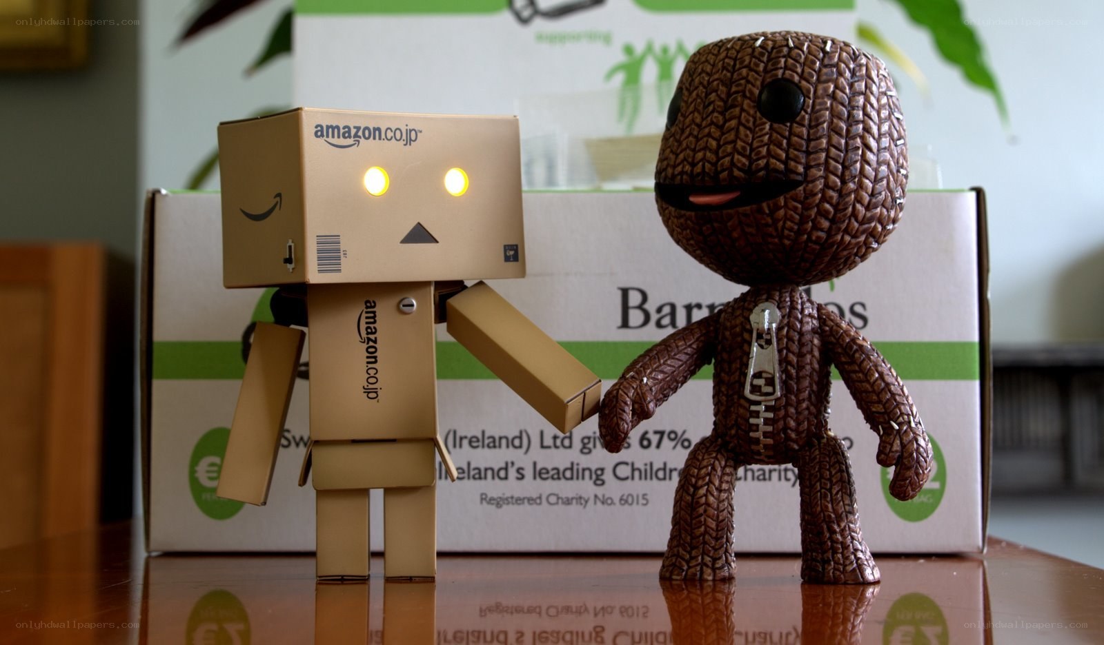 Danbo and Sackboy figures