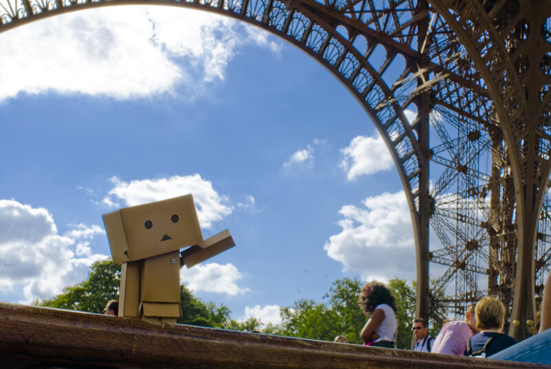 Danbo at the Eiffel Tower