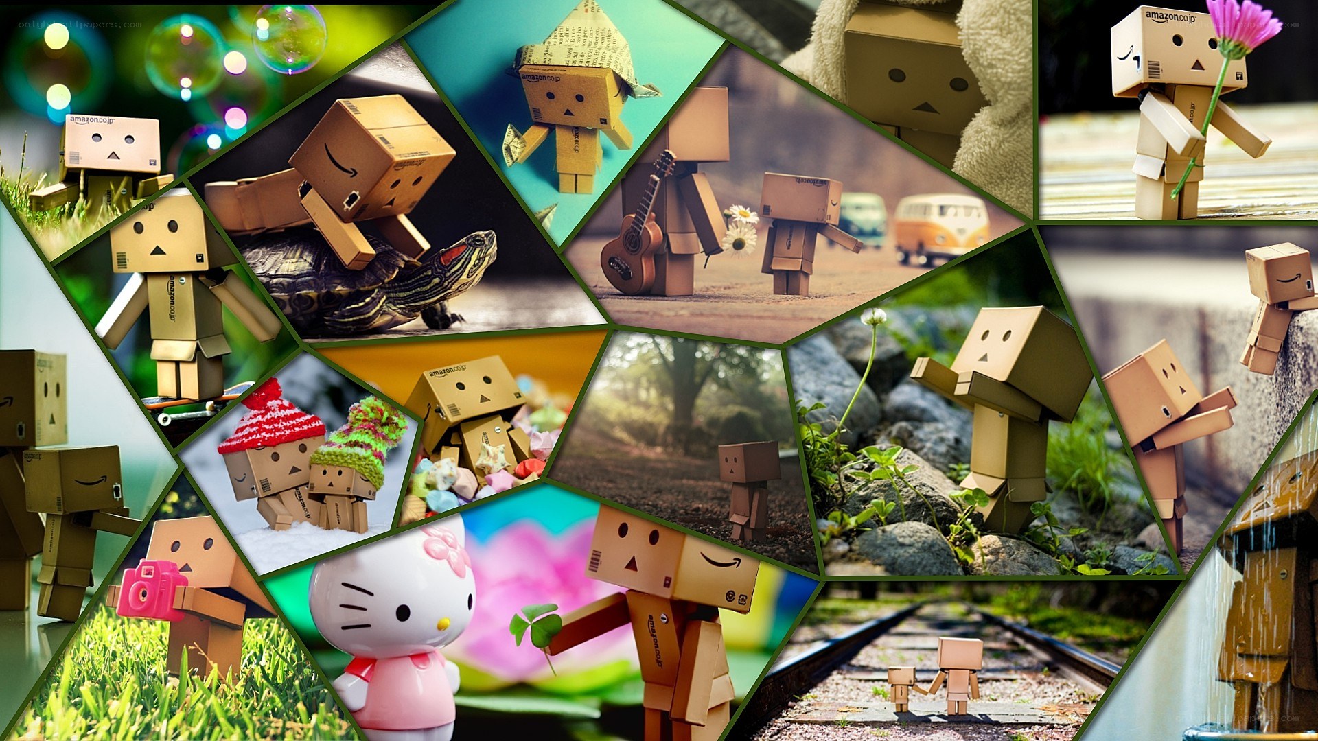 Danbo cardboard figure collage