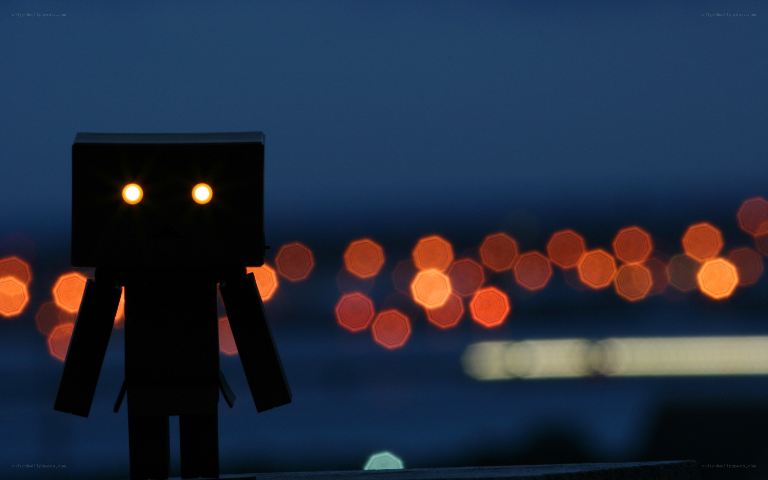 Danbo figure at night