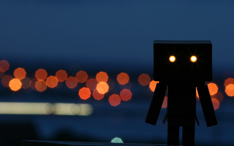 Danbo Figure at Night — Black