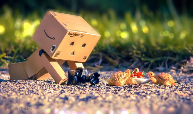 Danbo Figure on Ground — Brown