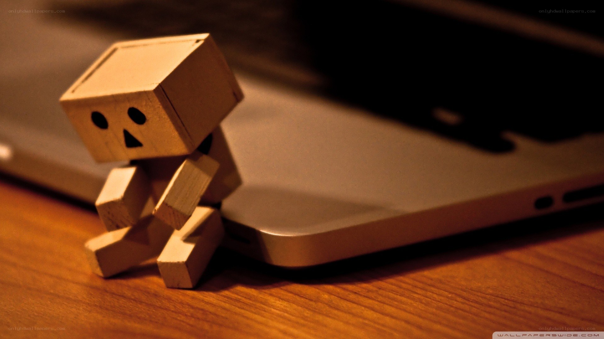 Danbo figure on laptop