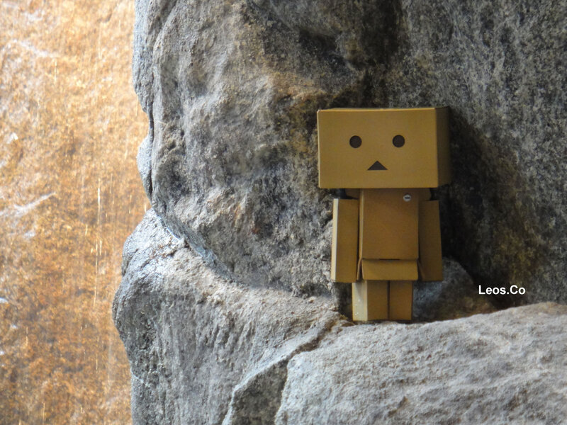 Danbo Figure on Rock