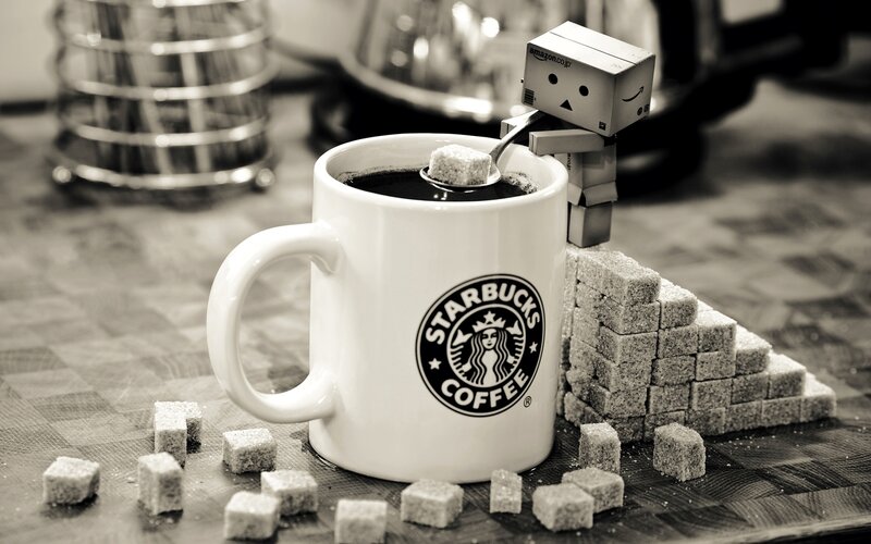 Danbo Figure with Coffee