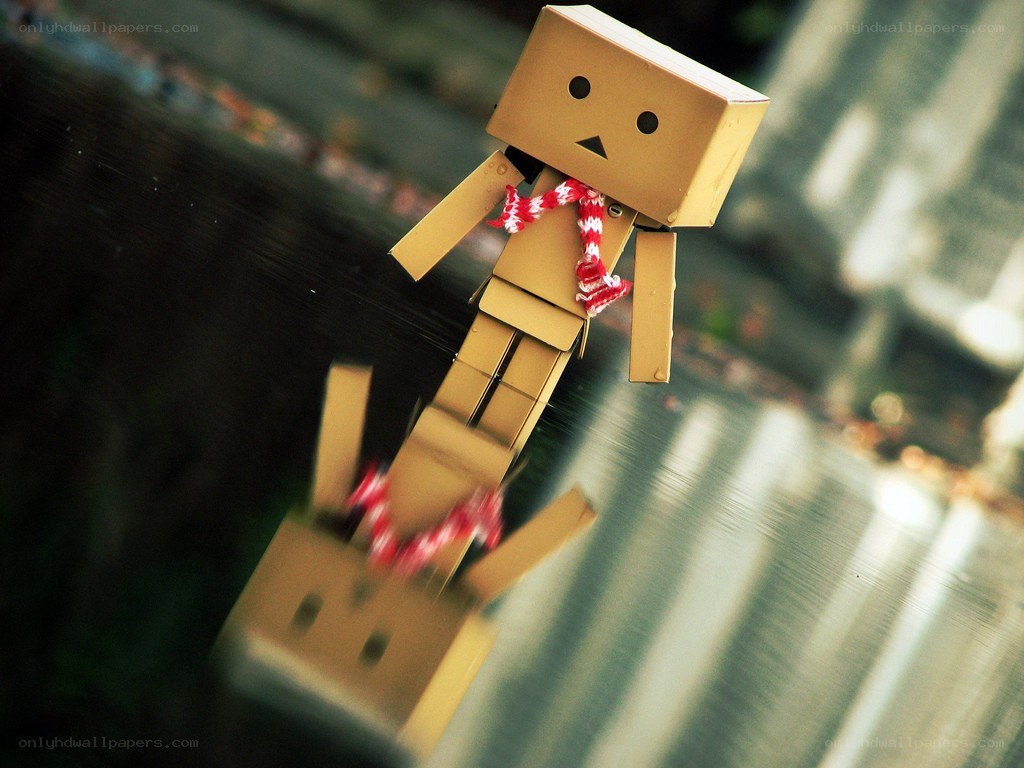 Danbo figure with scarf