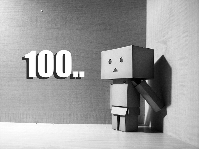 Danbo figure with text