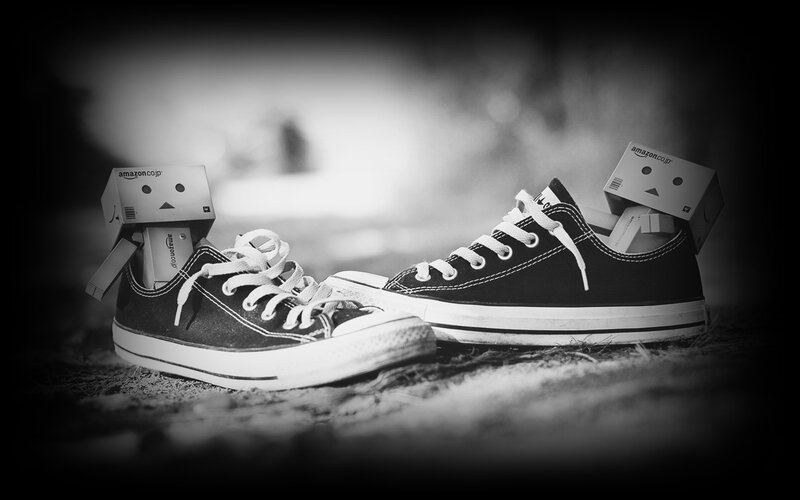 Danbo Figures in Sneakers — Black