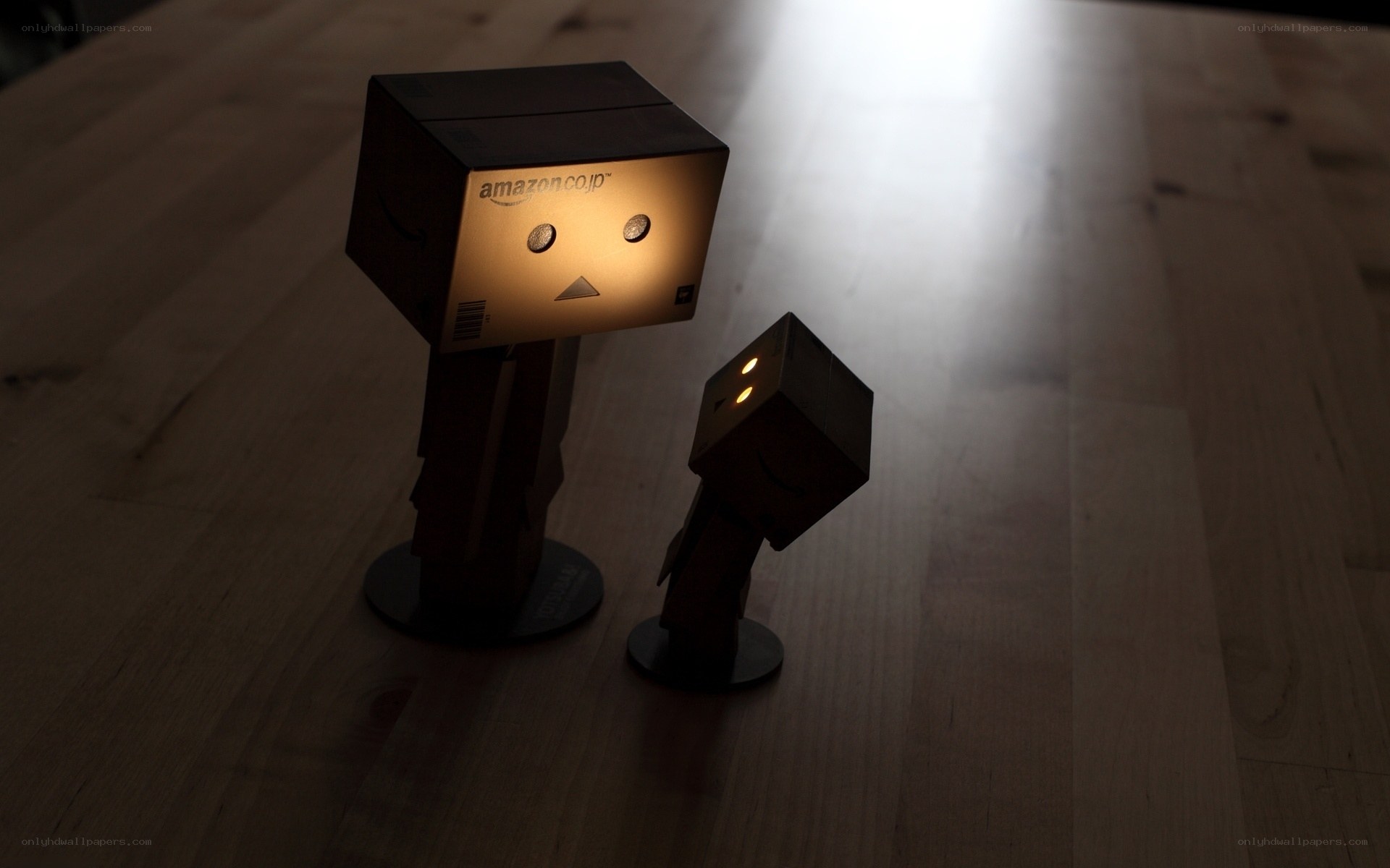Danbo figures on wooden table