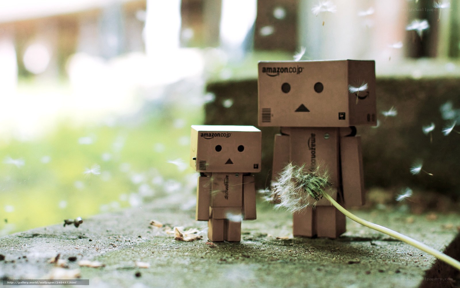 Danbo figures with dandelion