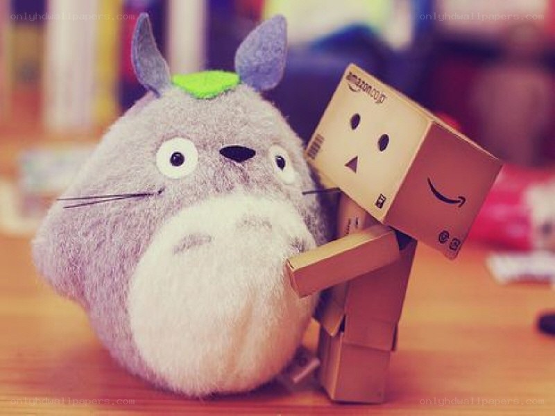Danbo hugging Totoro