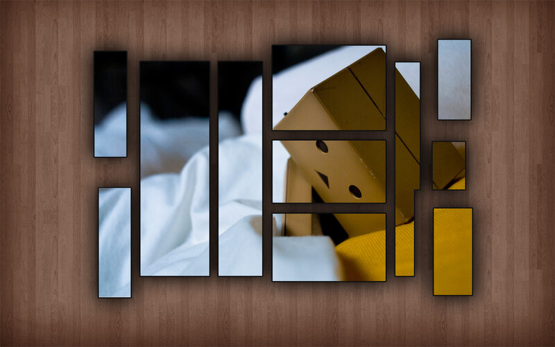 Danbo in bed collage