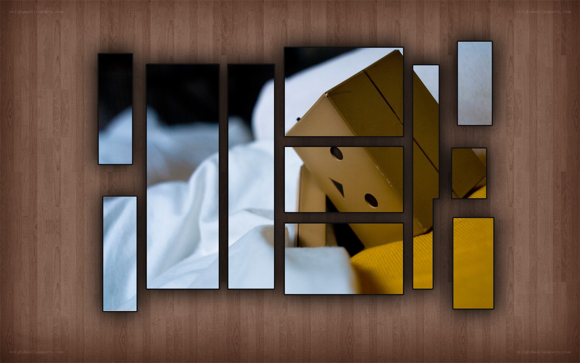 Danbo in bed collage