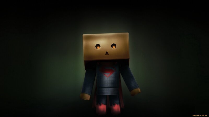 Danbo in Superman Costume — Black, Dramatic