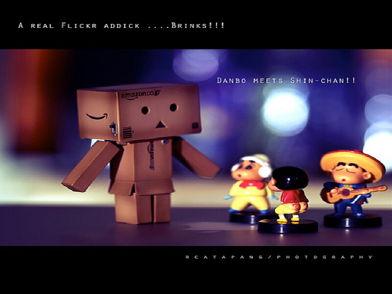 Danbo meets Shin-chan