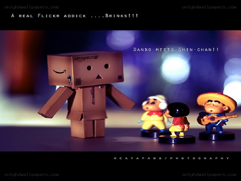 Danbo meets Shin-chan