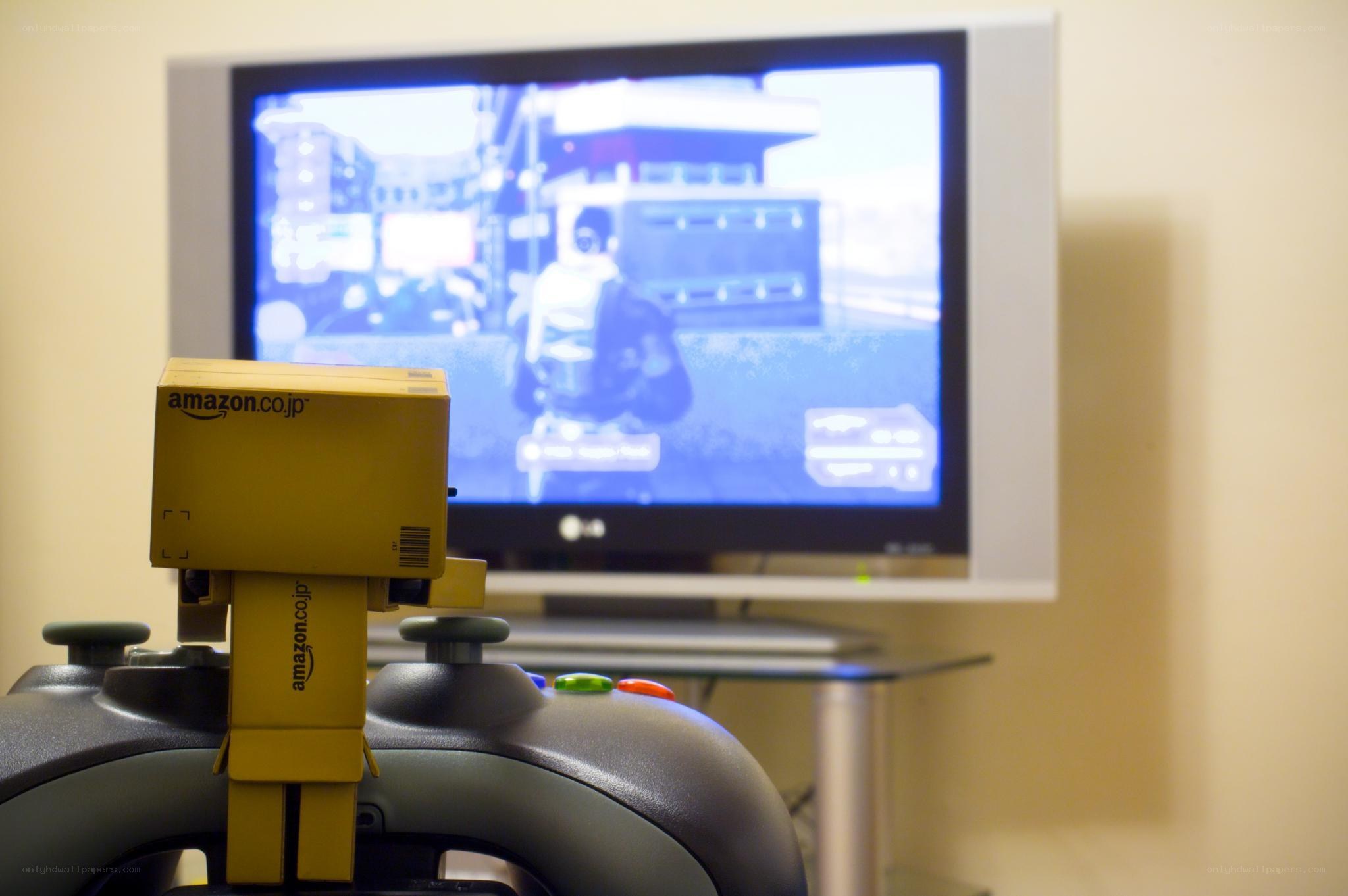 Danbo on a game controller