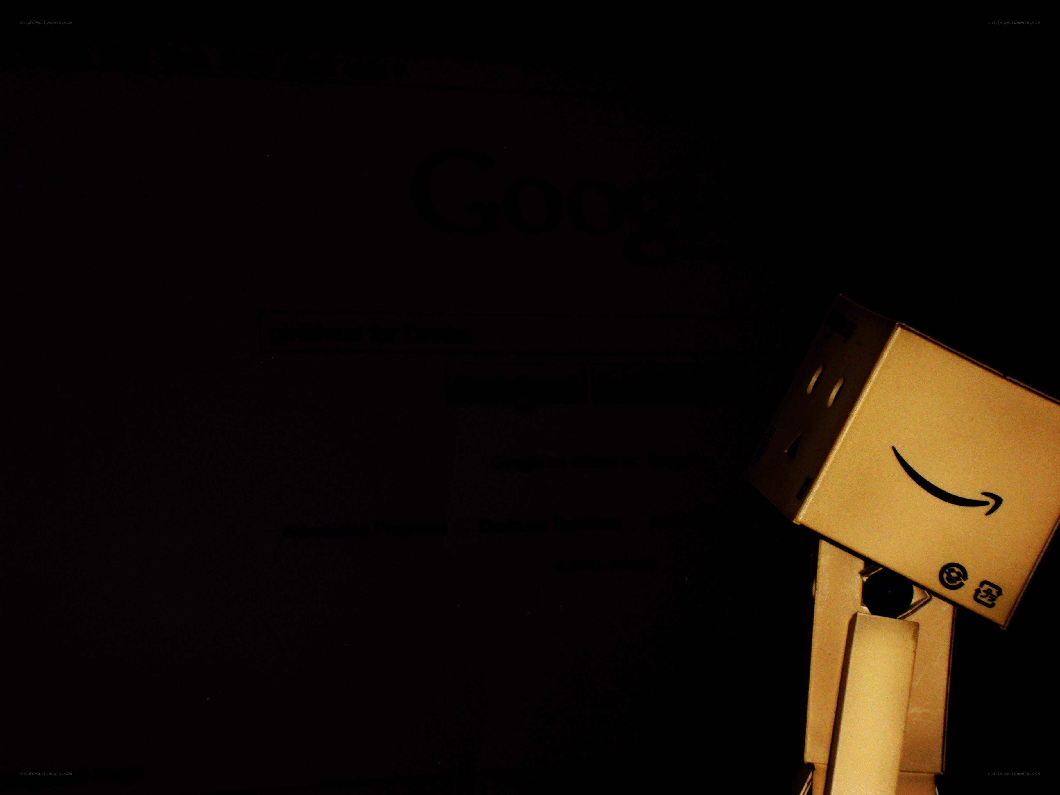 Danbo on dark screen