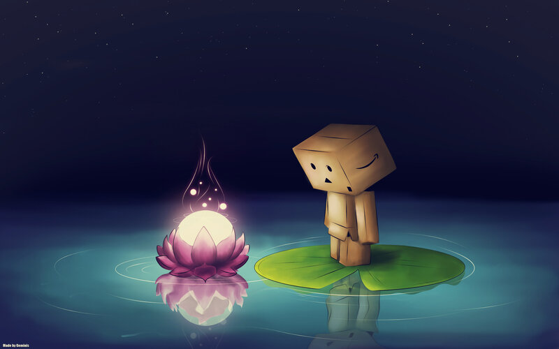 Danbo on Lily Pad