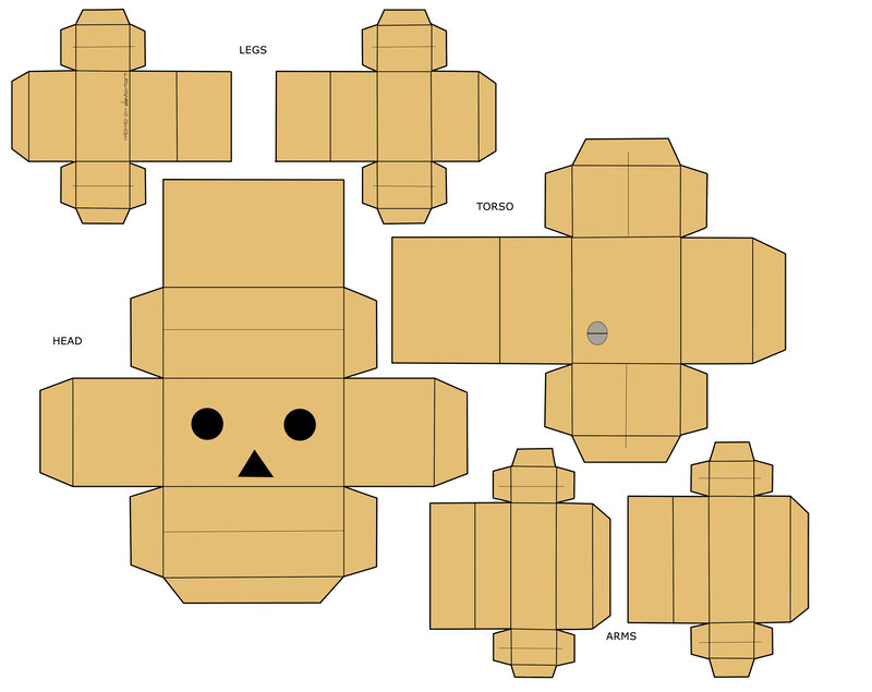 Danbo paper craft template