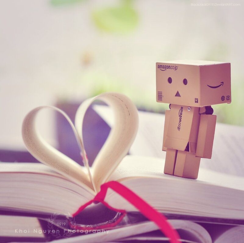 Danbo Robot on Book — White