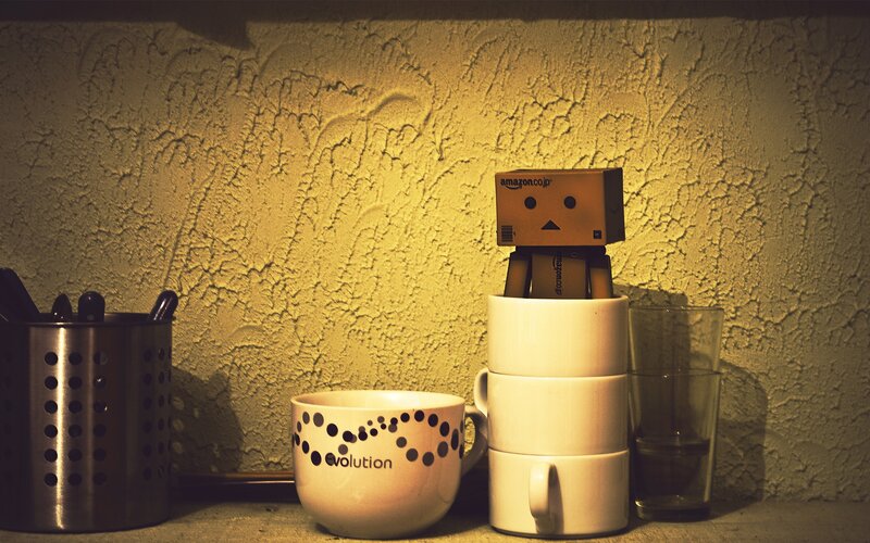 Danbo Robot on Cups
