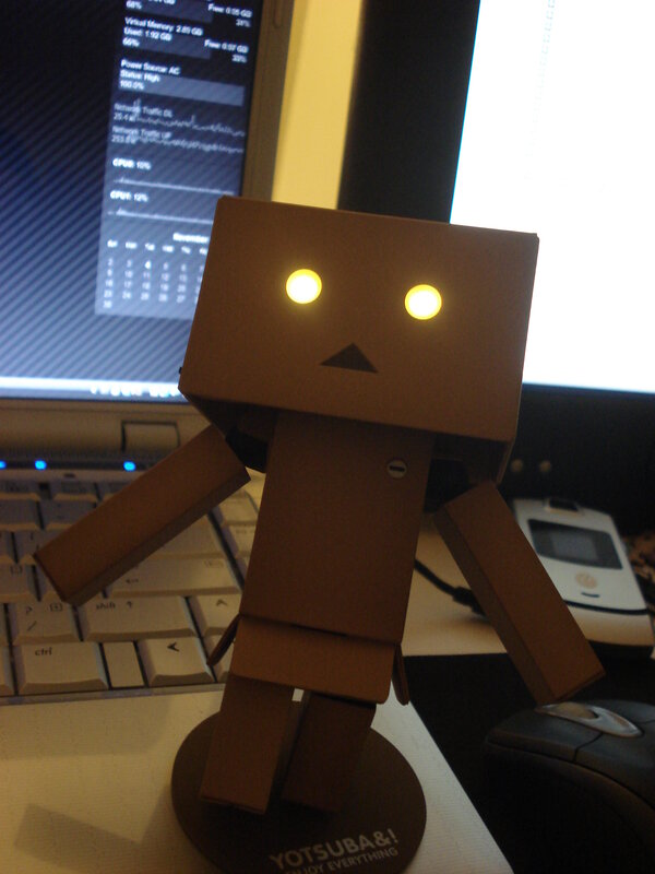 Danbo robot on desk