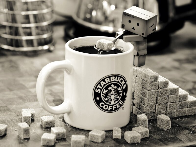 Danbo Robot with Coffee