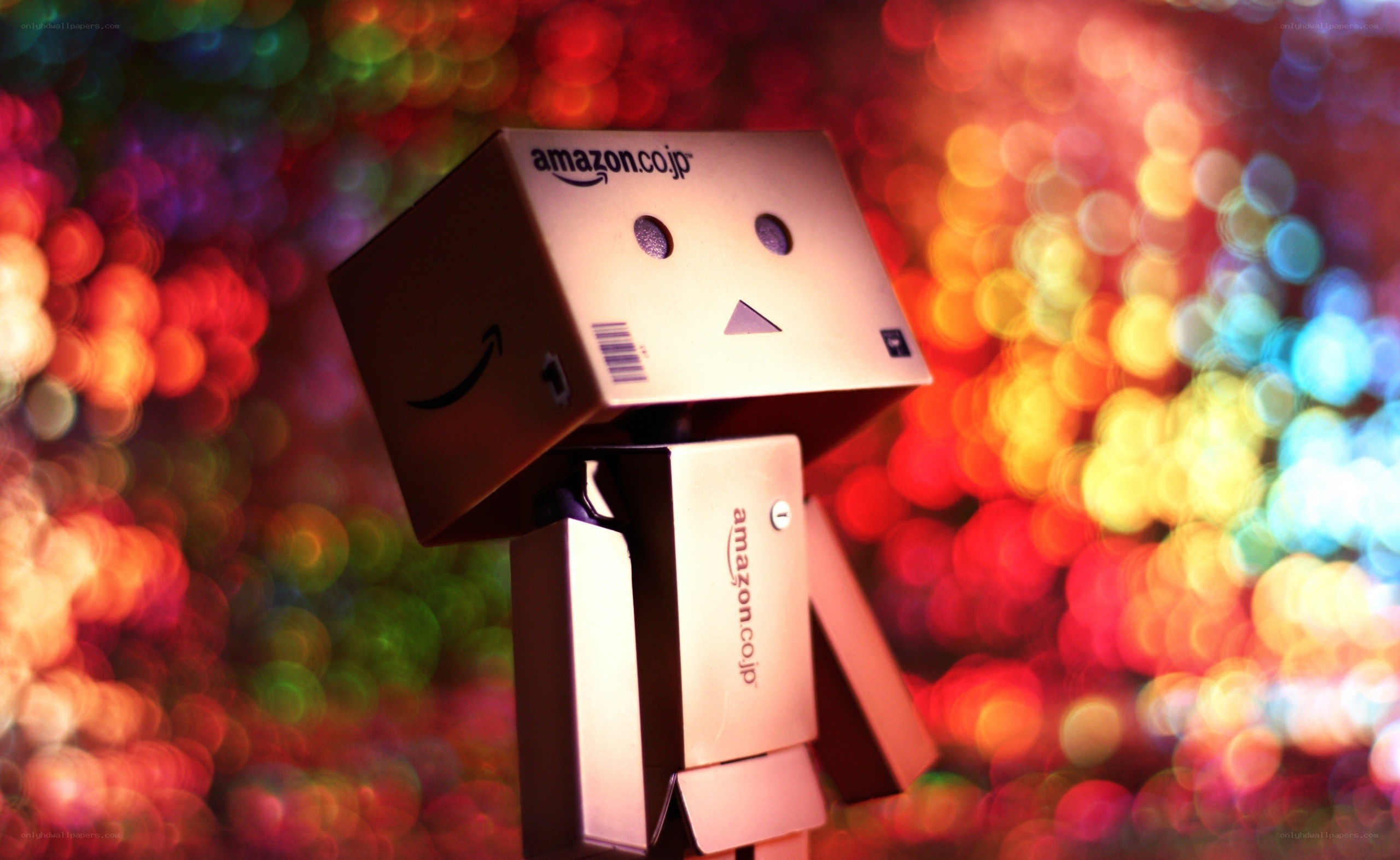 Danbo robot with colorful lights