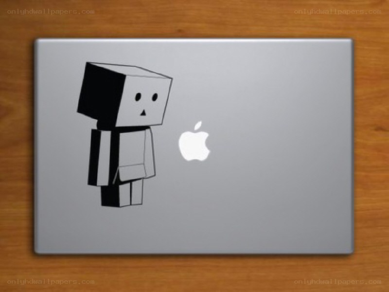 Danbo sticker on laptop