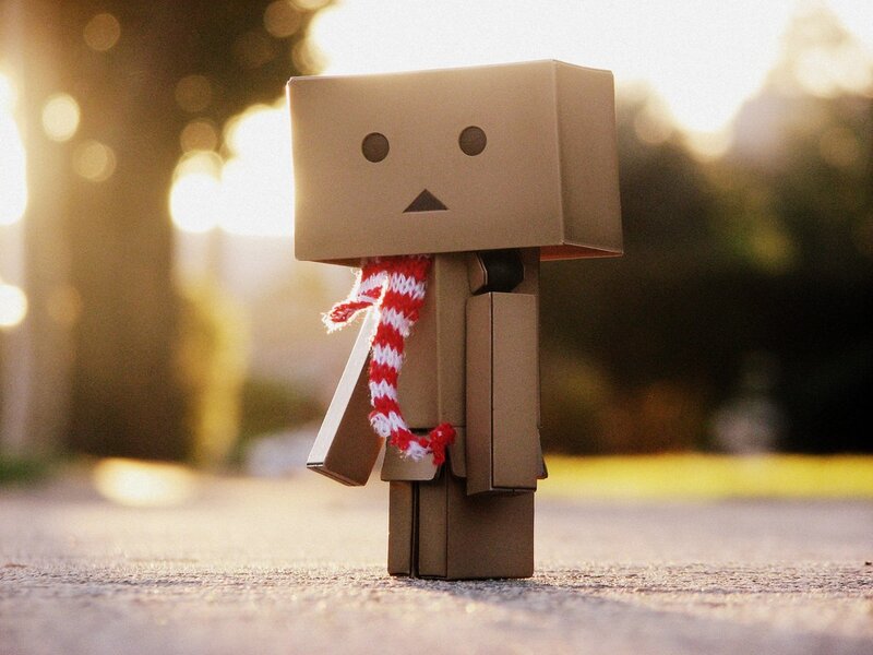 Danbo with a scarf