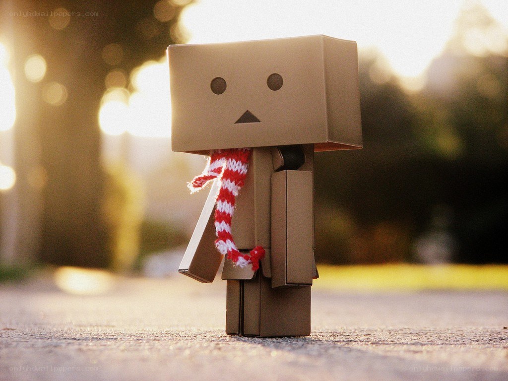 Danbo with a scarf