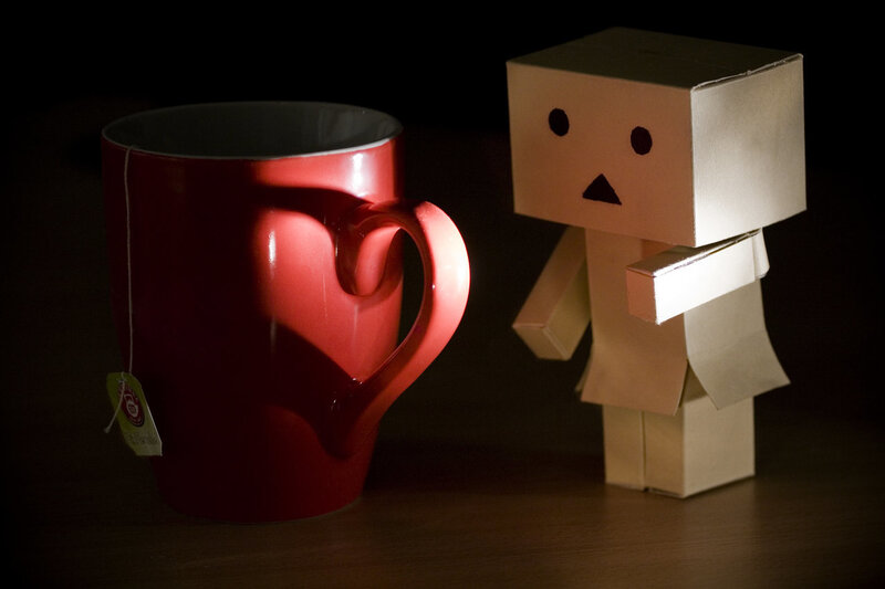 Danbo with a tea mug
