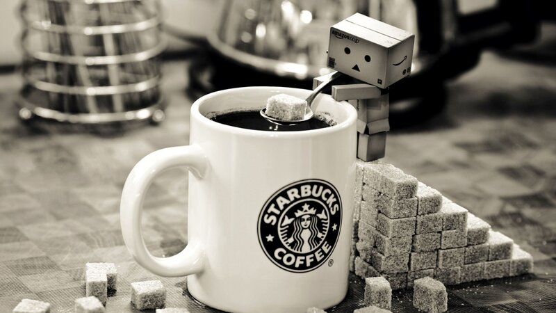 Danbo with coffee and sugar