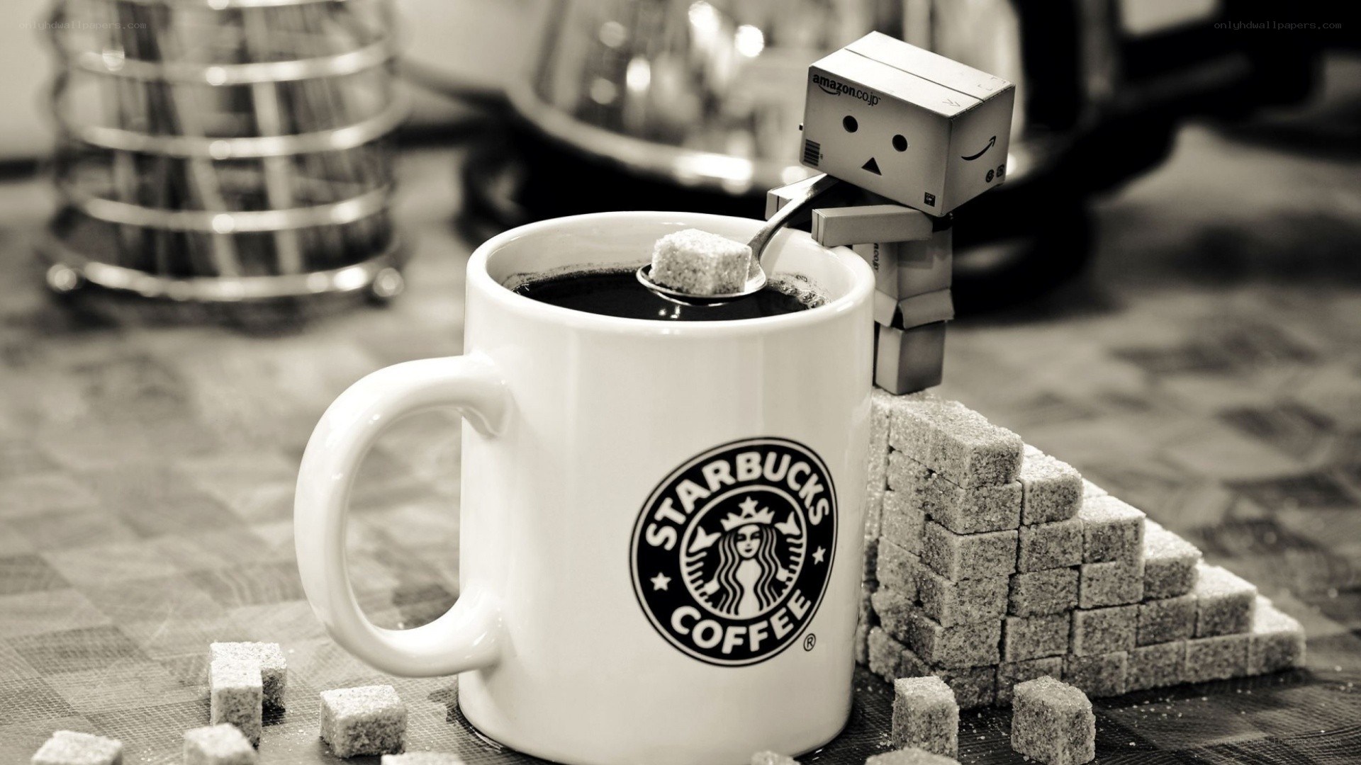 Danbo with coffee and sugar