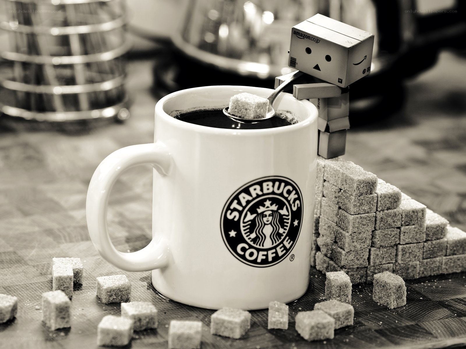 Danbo with coffee and sugar
