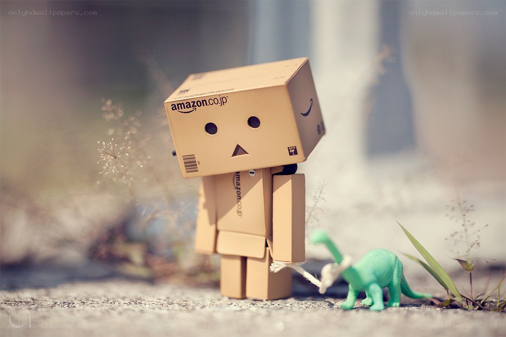 Danbo with dinosaur toy