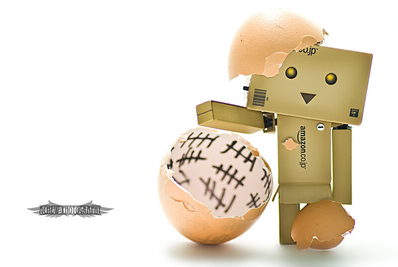 Danbo with egg shells