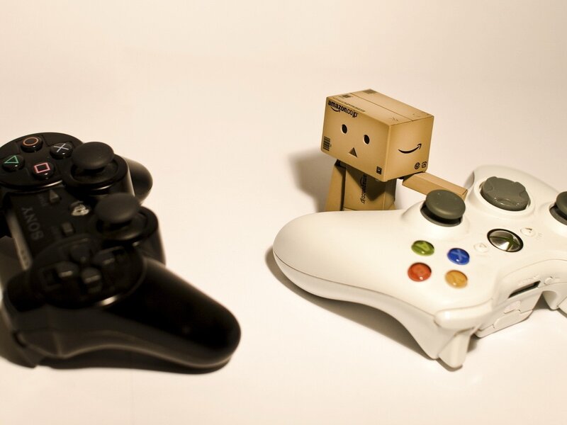 Danbo with game controllers