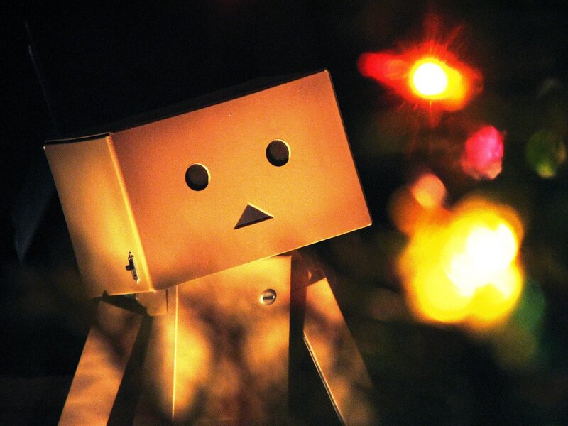 Danbo with glowing lights