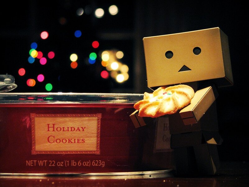 Danbo with holiday cookie