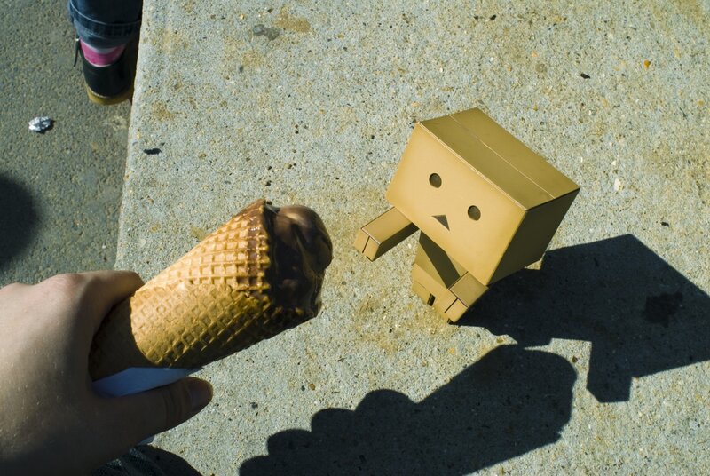 Danbo with ice cream