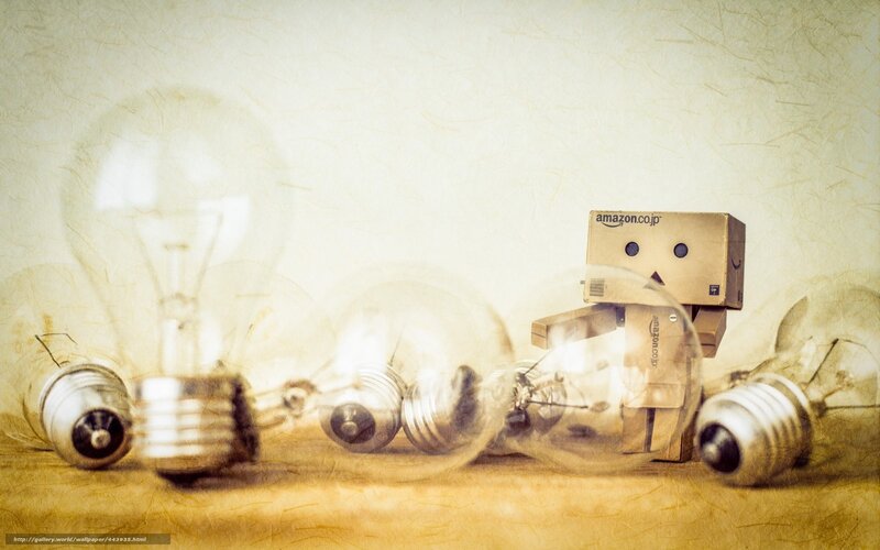 Danbo with light bulbs